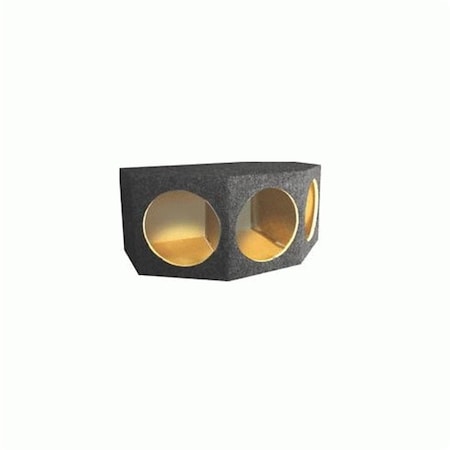 Q Power 12 in. Three Hole Unloaded Subwoofer Speaker Box Enclosure, Black BASS12 3HOLE